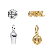 Soccer Charms for Bracelets – Football Ball, Goal & Whistle Sports Charms