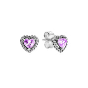 925 Sterling Silver Heart Jewelry Set – Necklace, Ring, Bracelet & Stud Earrings with Crystal Stones