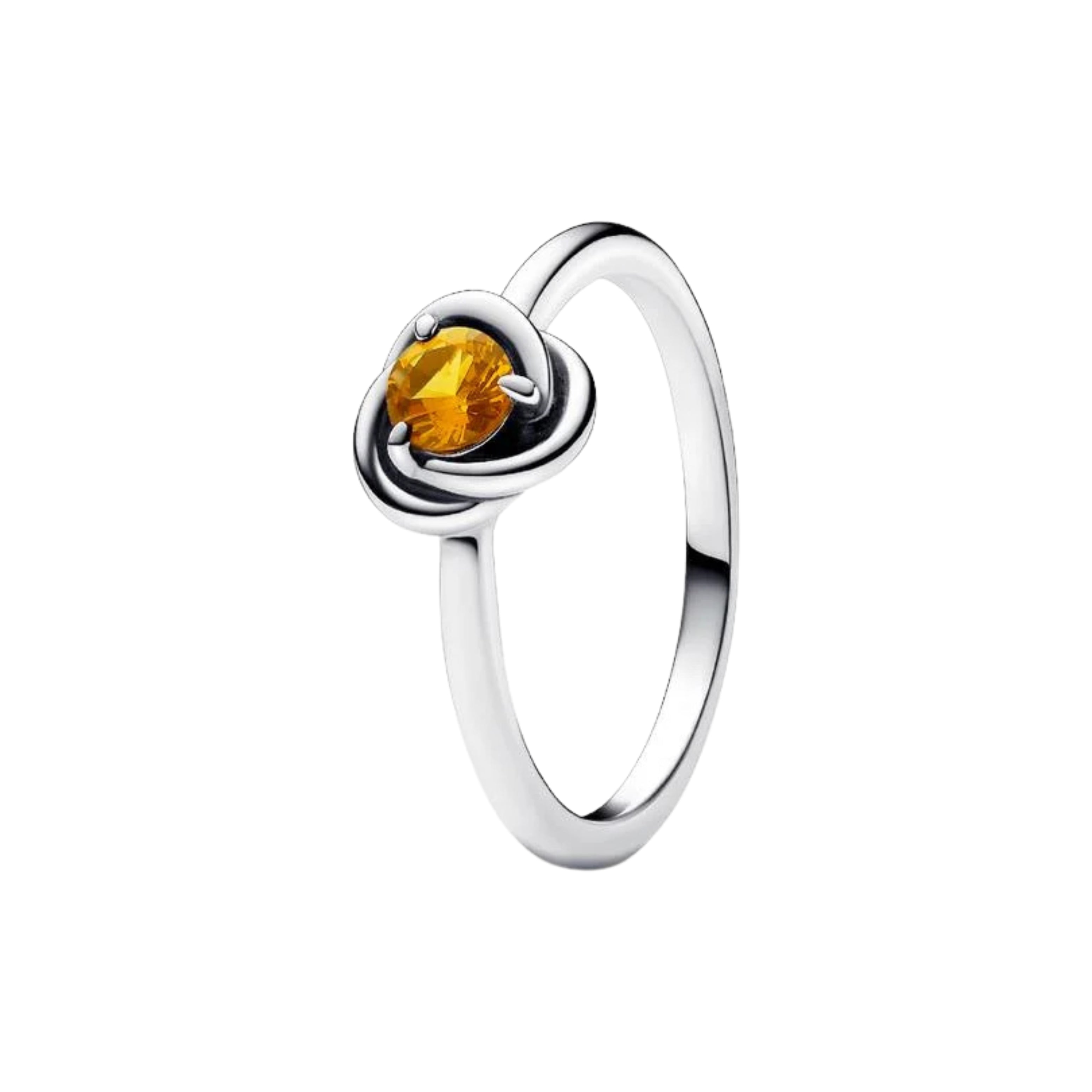 Anillo de eternidad con piedra de nacimiento en plata de ley 925