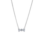Collares de plata de ley 925 con forma de corazón, mariposa y cinta