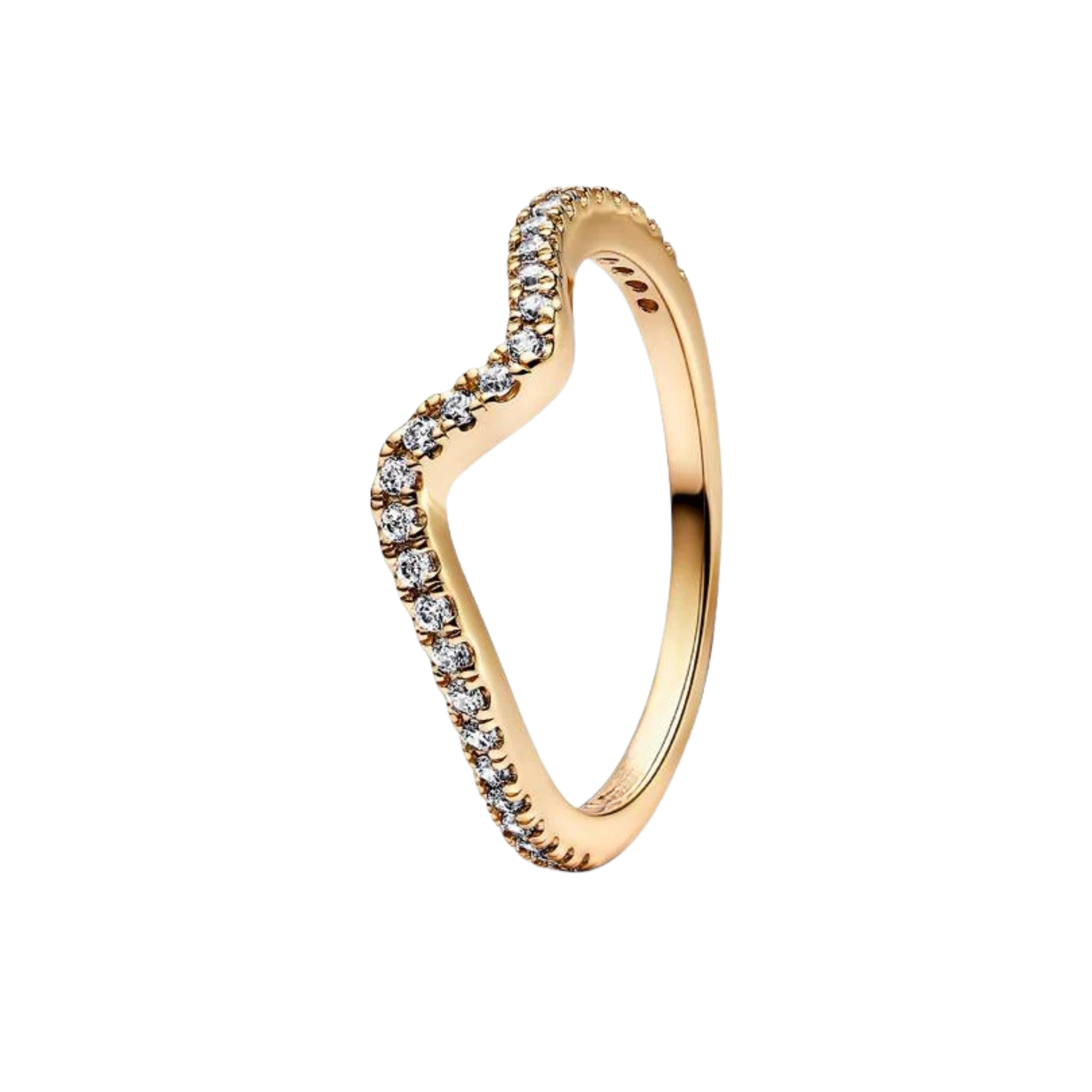 Women's Gold & Rose Gold Stackable Rings – Sparkling CZ Eternity Bands, V Shaped Wishbone Rings, Dainty Wedding Bands, Elegant Fashion Jewelry Gifts for Her