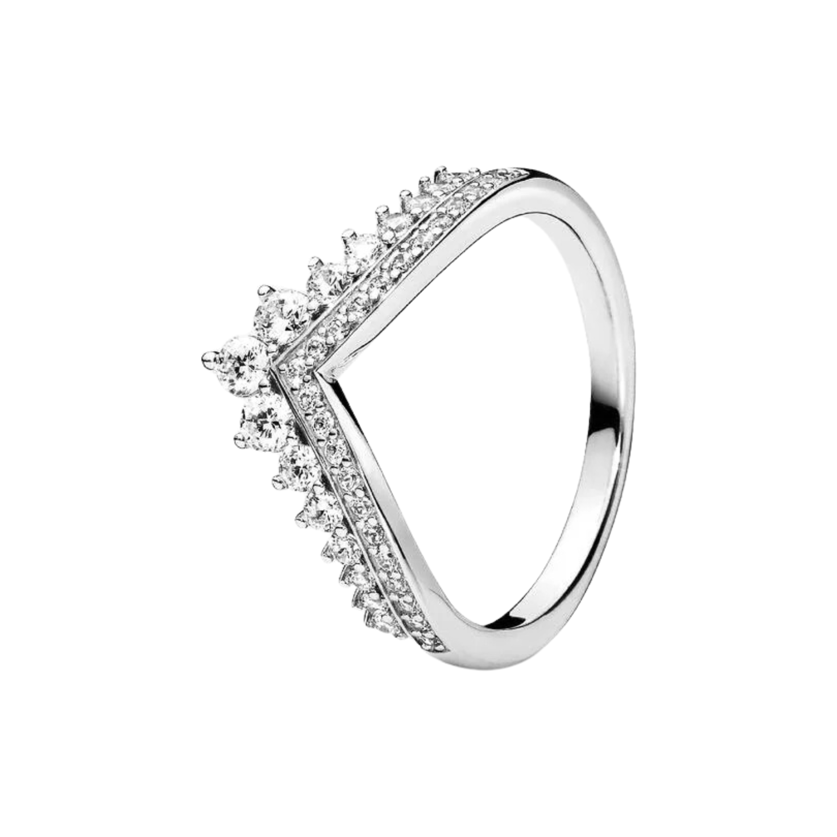 Women's Silver Tone Rings with Sparkling Cubic Zirconia – Elegant Stackable Rings, Heart, Flower, Crown & Emerald Green Stone Designs, Fashion Jewelry Gift for Her