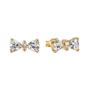 Pendientes de plata de ley 925 con forma de corazón, mariposa y cinta