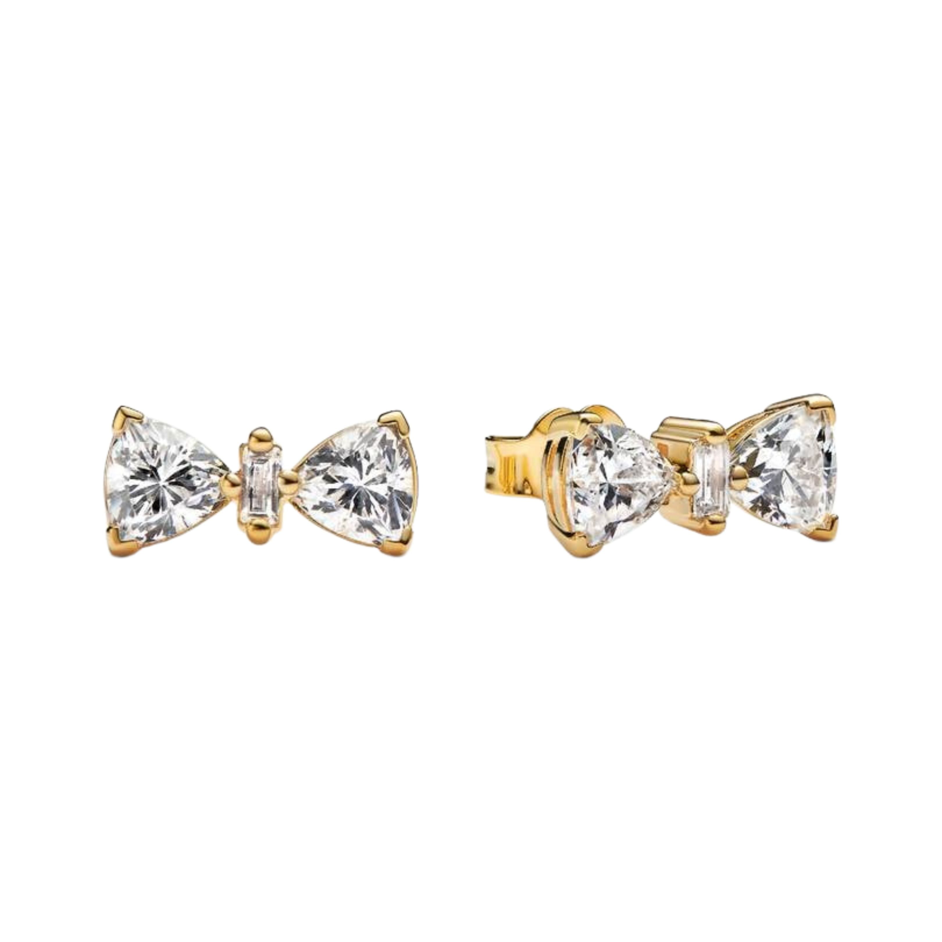Pendientes de plata de ley 925 con forma de corazón, mariposa y cinta