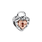 Abalorios con diseño de amor y familia para pulseras | Dijes de mamá, mejor amiga, corazón y oro rosa | Regalo para mujeres
