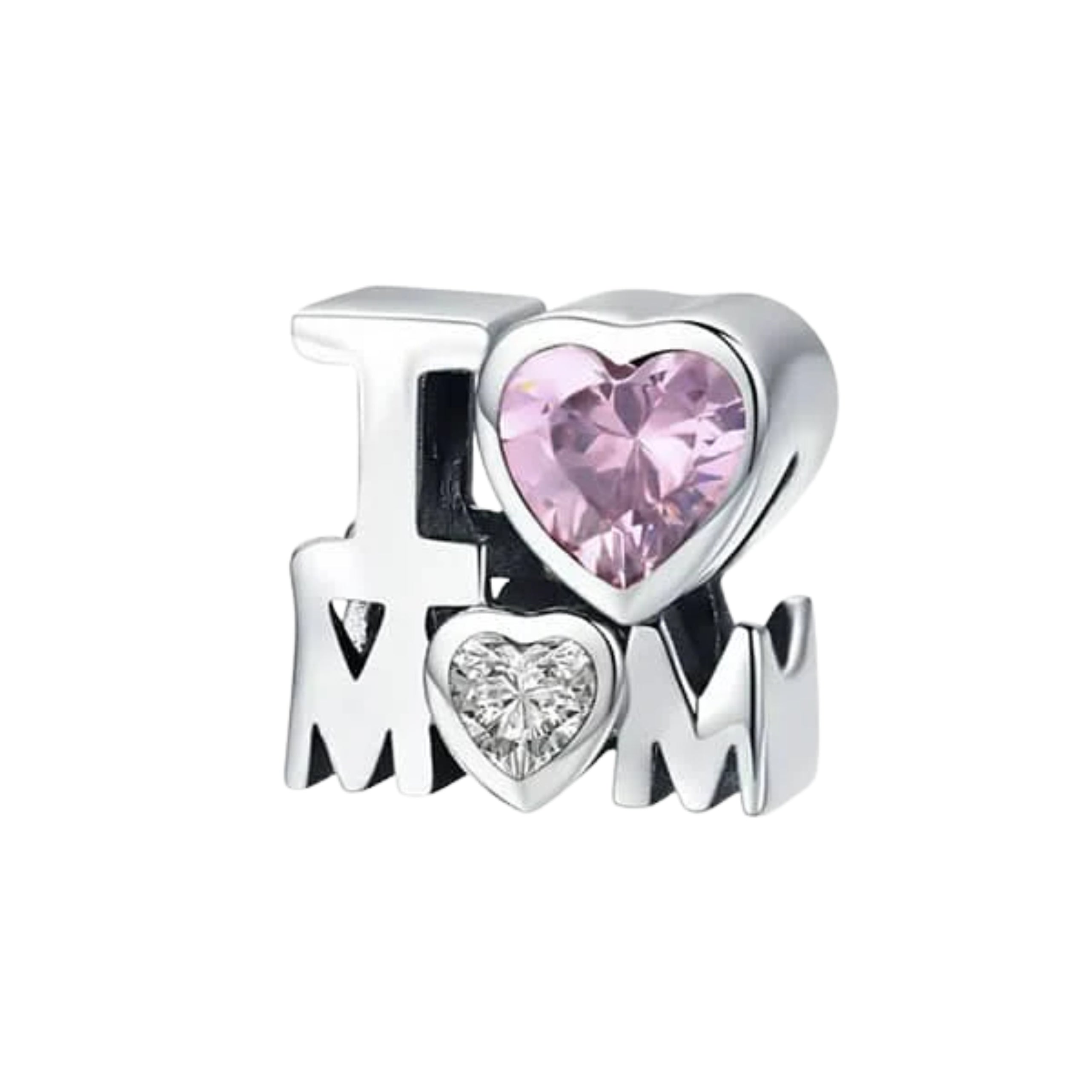 Dijes para pulsera de plata de ley 925: corazón, amor, mamá, bonitos dijes colgantes
