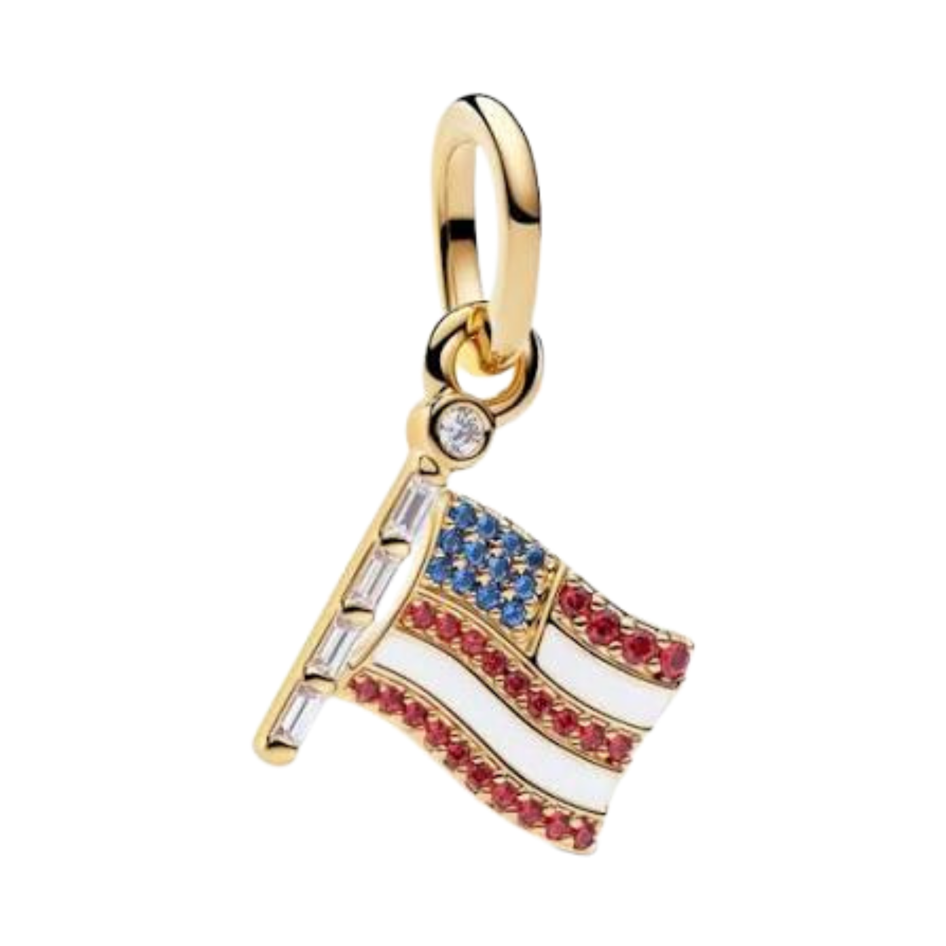 USA & New York Travel Charms for Bracelets – American Flag, NYC & Las Vegas Souvenir Charms