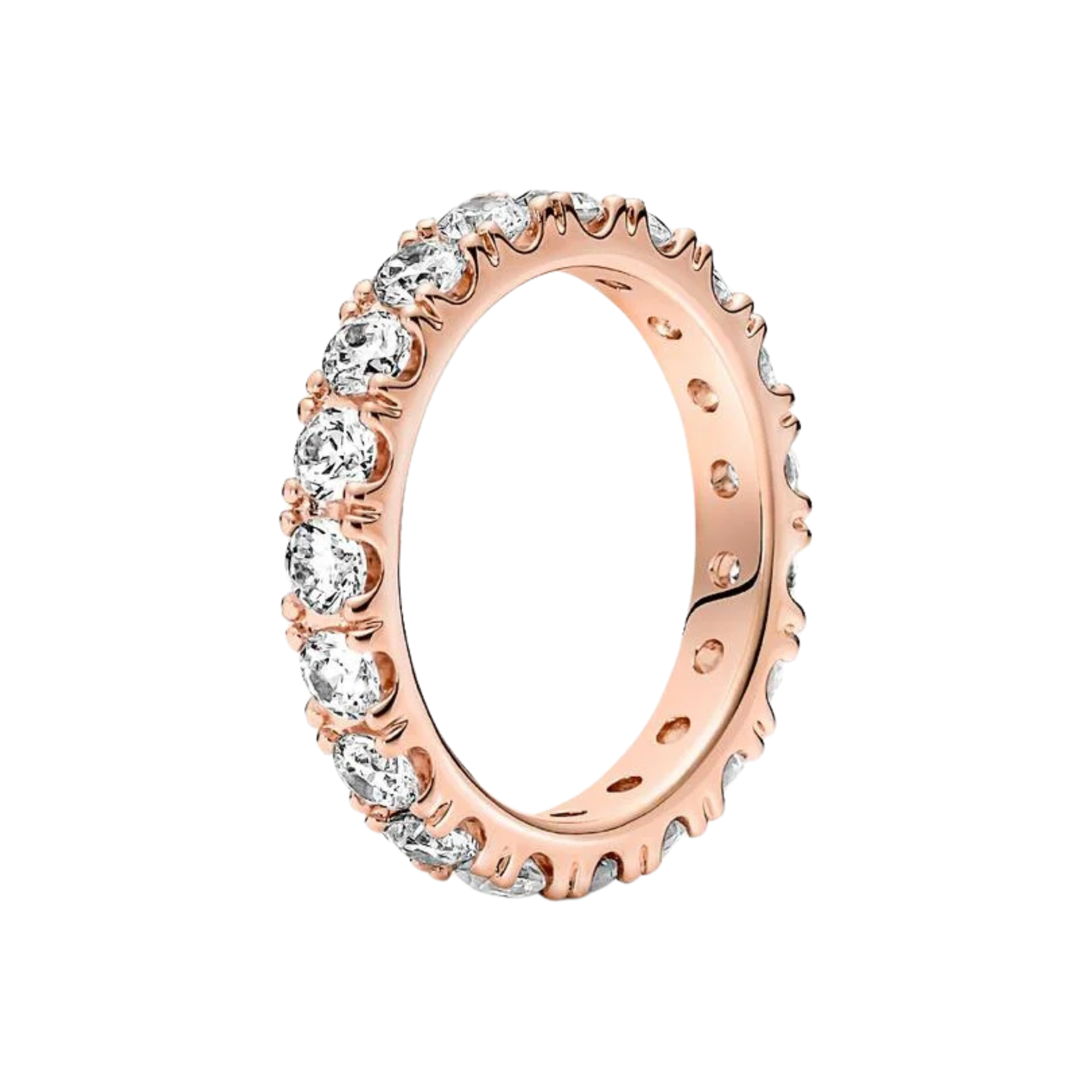 Women's Gold & Rose Gold Stackable Rings – Sparkling CZ Eternity Bands, V Shaped Wishbone Rings, Dainty Wedding Bands, Elegant Fashion Jewelry Gifts for Her
