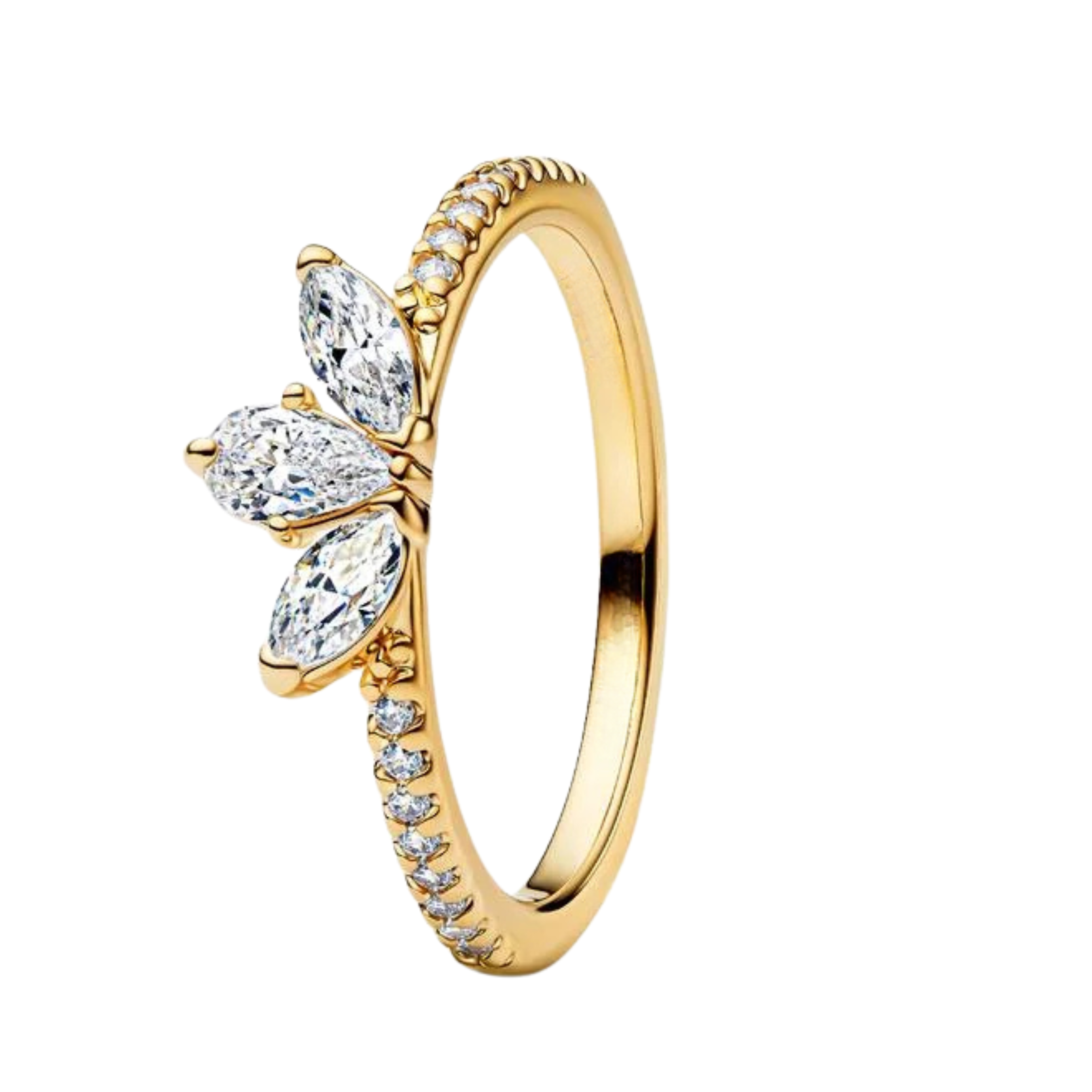 Women's Gold Tone Rings with Sparkling Cubic Zirconia – Elegant Stackable Rings, Heart, Flower, Butterfly, Pink & Blue Stone Designs, Dainty Fashion Jewelry Gifts for Her
