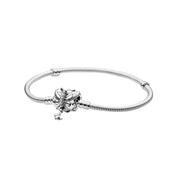925 Sterling Silver Charm Bracelet for Women – Rose, Moon, Star, Butterfly & Floral Designs