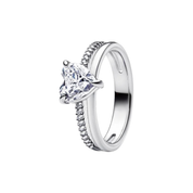 Anillos solitarios de plata de ley 925