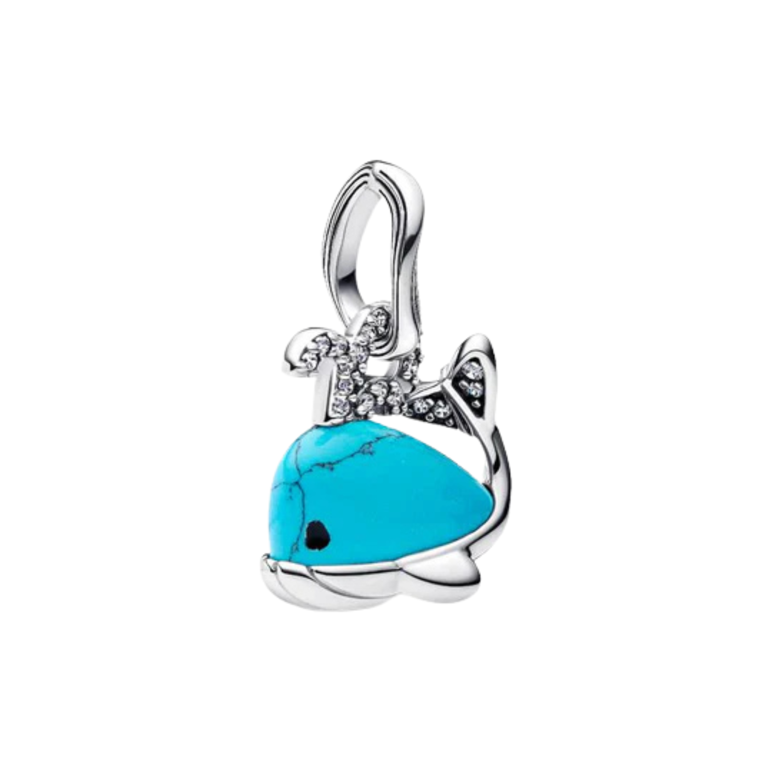 Amuleto de Ballena para Pulsera | Dije Colgante Océano Azul | Lindo Regalo de Joyería de Animal Marino para Mujer