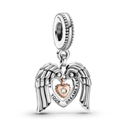 Abalorios de charms de amor y pareja para pulsera | Charms de corazón, candado, campana y oro rosa | Regalo de joyería romántica para mujer