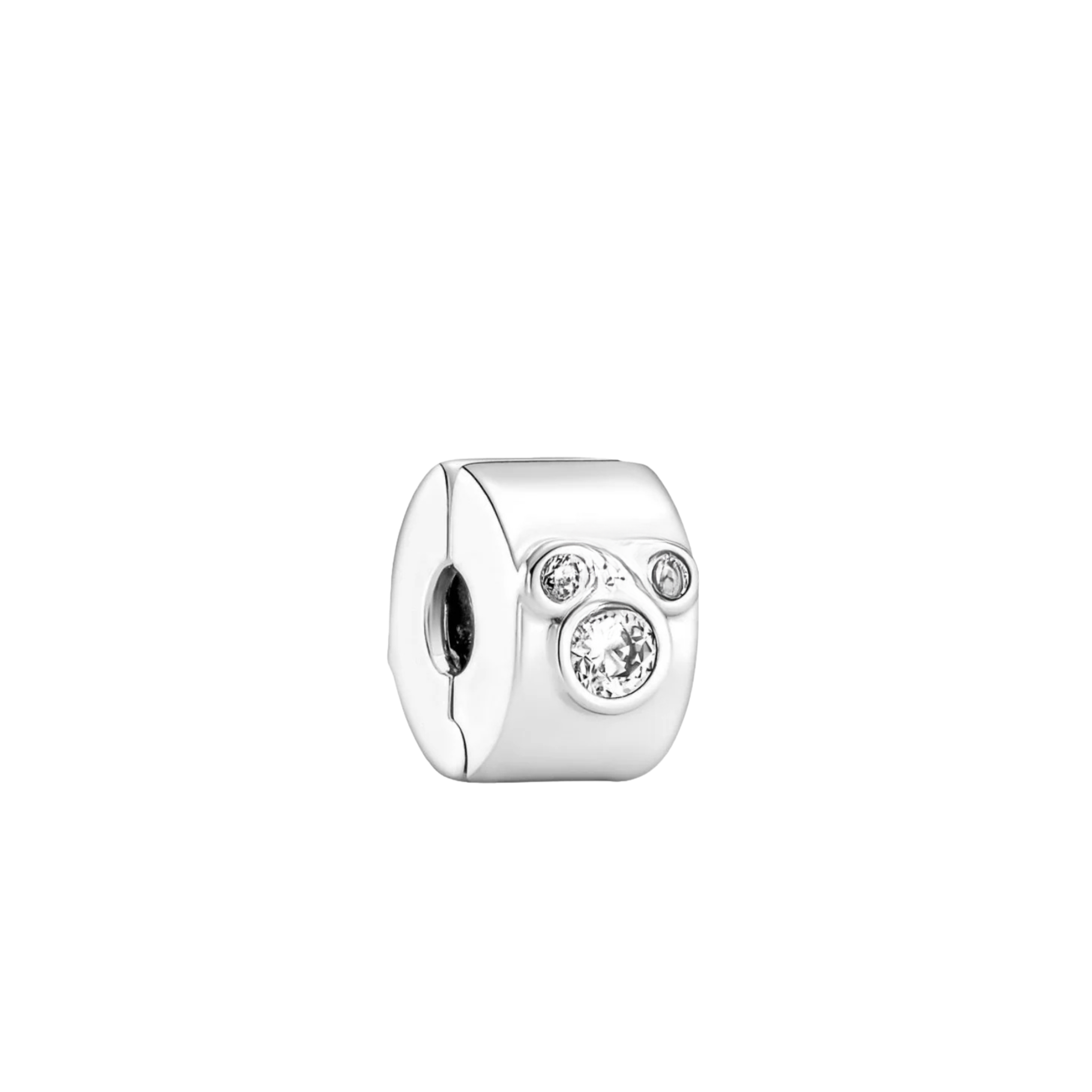 Abalorios con clip de plata de ley 925 – Cuentas espaciadoras elegantes y brillantes con diseños florales y minimalistas