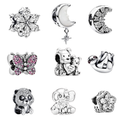 Abalorios para pulsera | Abalorios de animales, mariposas, lunas y cristales | Colección de joyería estética para mujer