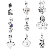 Abalorios de amor familiar para pulsera | Colgante de corazón para tía | Joyería de regalo significativo