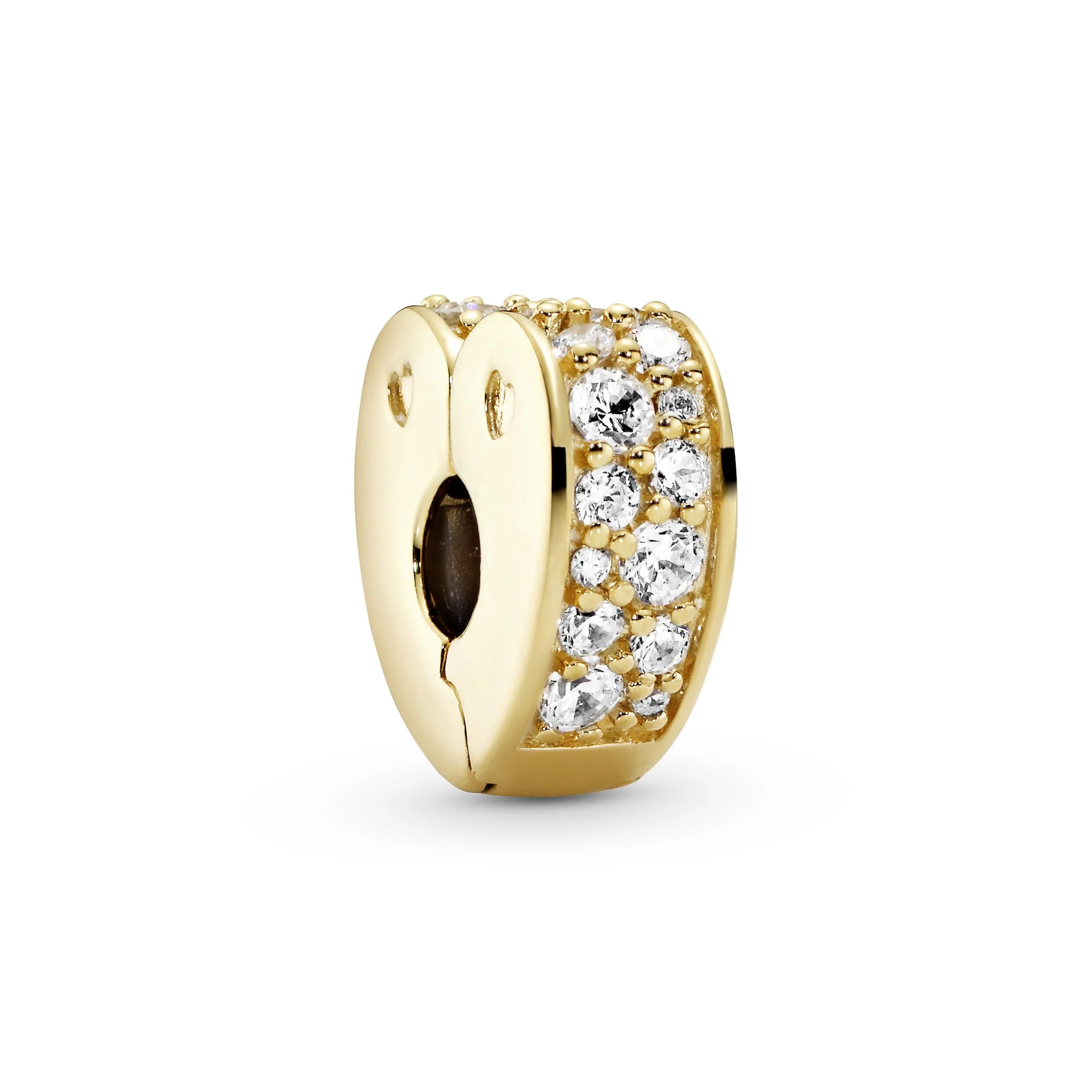 Dijes de clip con baño de oro, plata de ley 925
