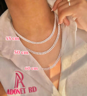 Collar de cadena de eslabones cubanos helados