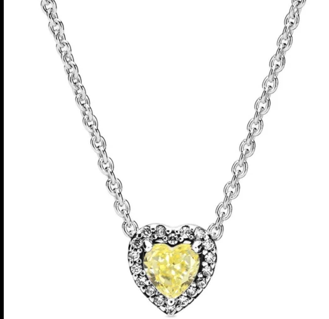 925 Sterling Silver Heart Jewelry Set – Necklace, Ring, Bracelet & Stud Earrings with Crystal Stones