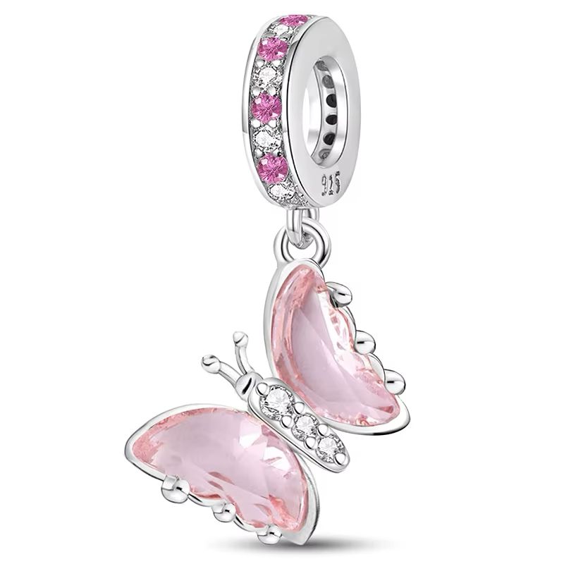 Abalorios de Animales y Mariposas
Plata de Ley 925 Bonitos – Gato, Tortuga, Pingüino y Abalorios de Flores para Pulseras de Charms