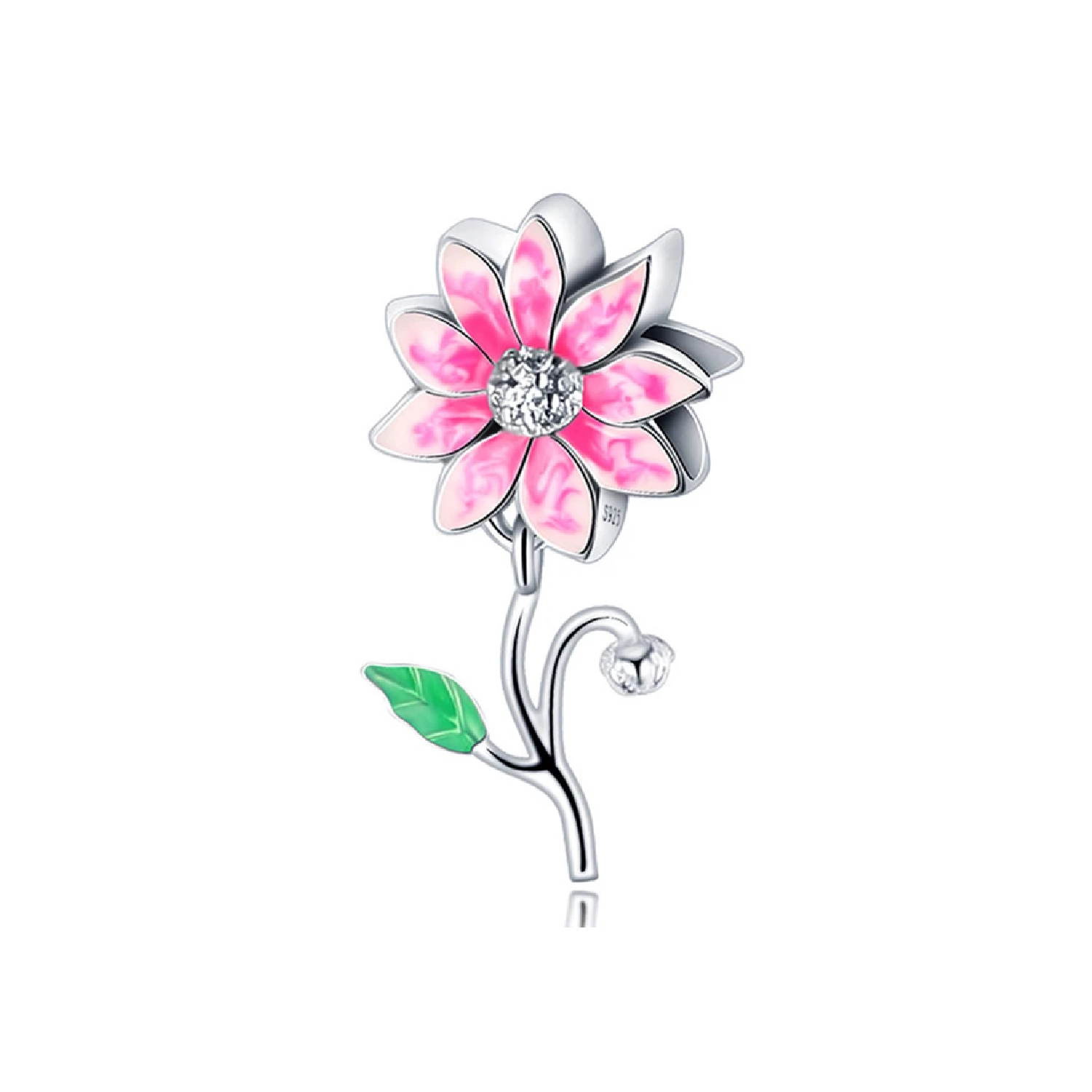 Abalorios Bonitos de Plata de Ley 925 – Estrella Rosa, Flor, Perro y Cuentas Dulces para Pulsera