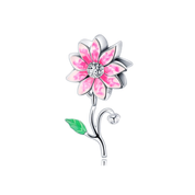 Abalorios Bonitos de Plata de Ley 925 – Estrella Rosa, Flor, Perro y Cuentas Dulces para Pulsera