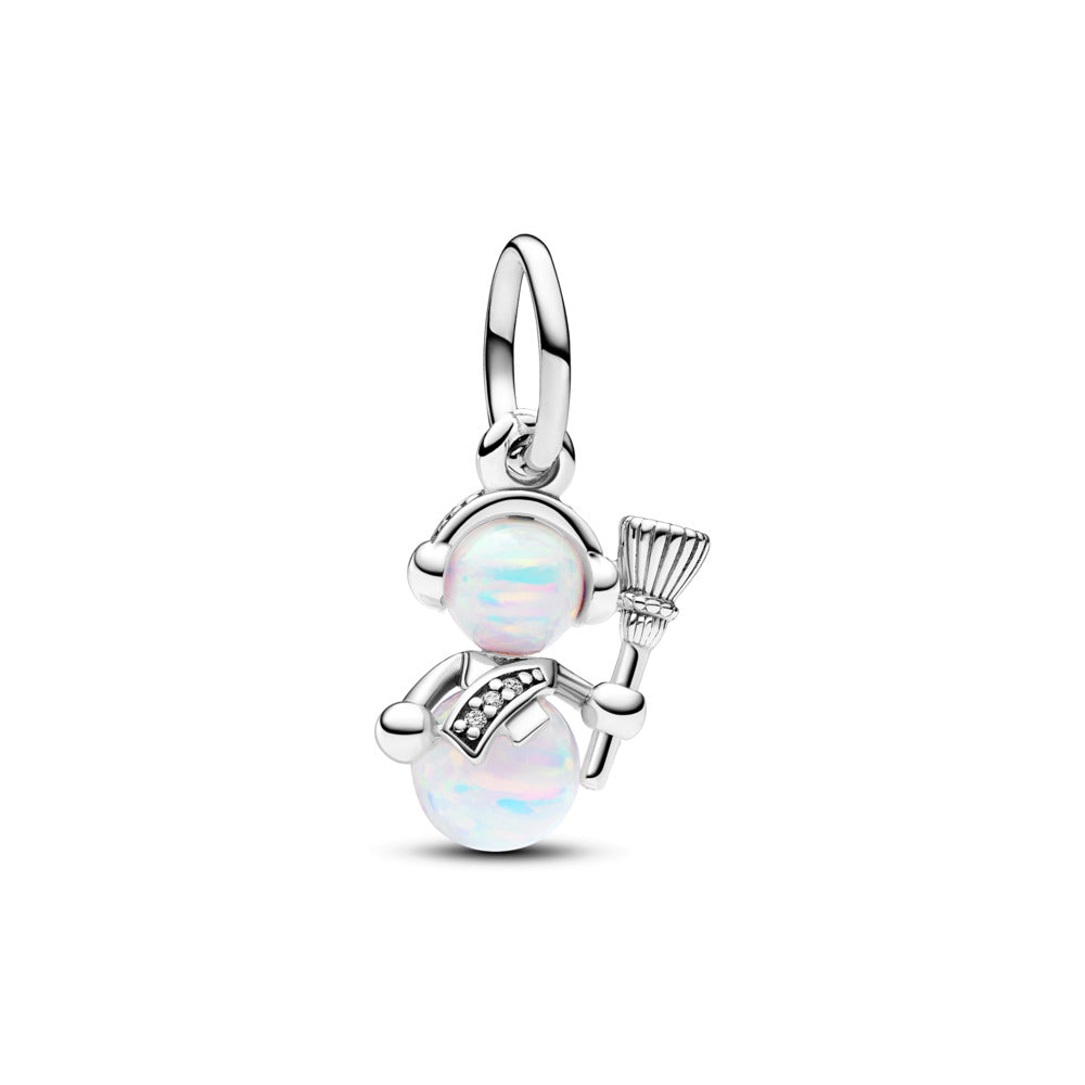 Abalorios Bonitos de Plata de Ley 925 – Estrella Rosa, Flor, Perro y Cuentas Dulces para Pulsera