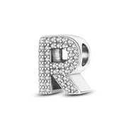 Charm con letra inicial para pulsera en plata de ley 925 (Abecedario de la A a la Z)