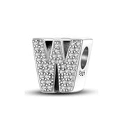 Charm con letra inicial para pulsera en plata de ley 925 (Abecedario de la A a la Z)