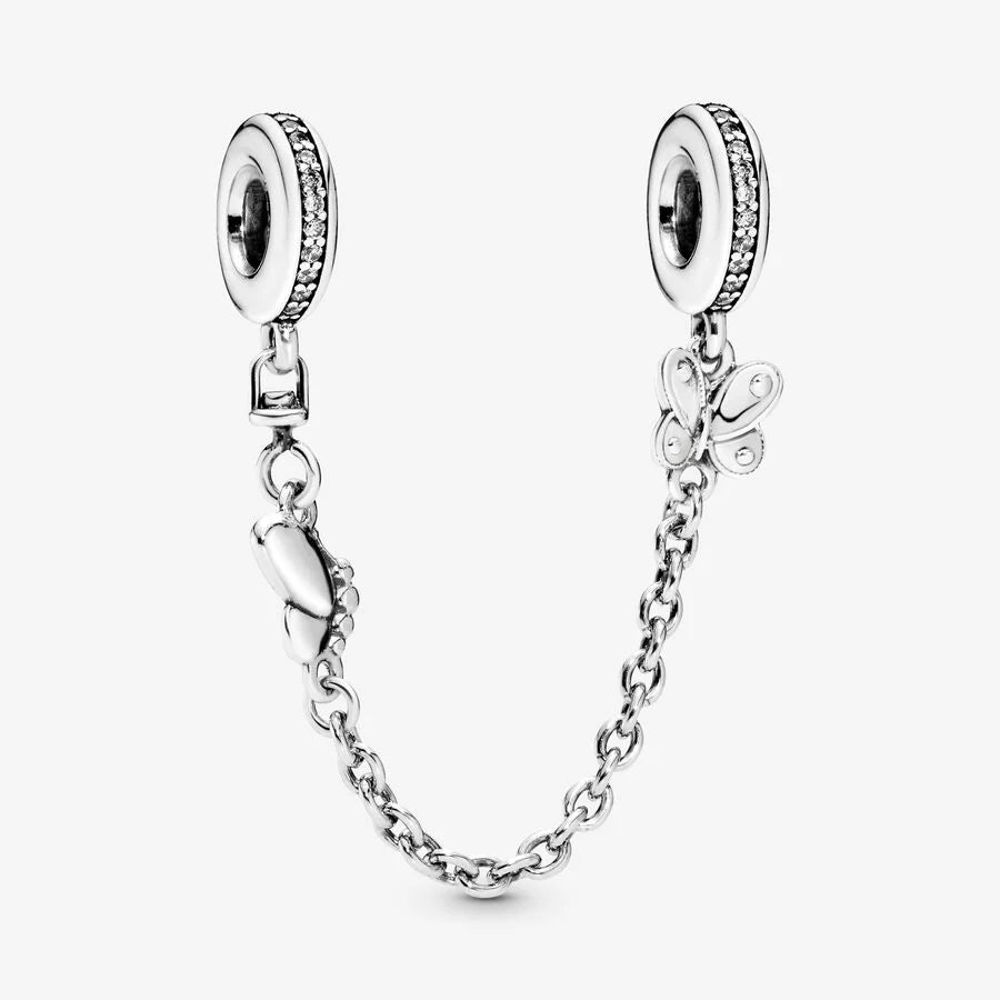 Dije de cadena de seguridad con forma de mariposa