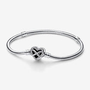 Infinity Heart Jewelry Set – Necklace, Stud Earrings & Charm Bracelet | 925 Sterling Silver Style Gift Set