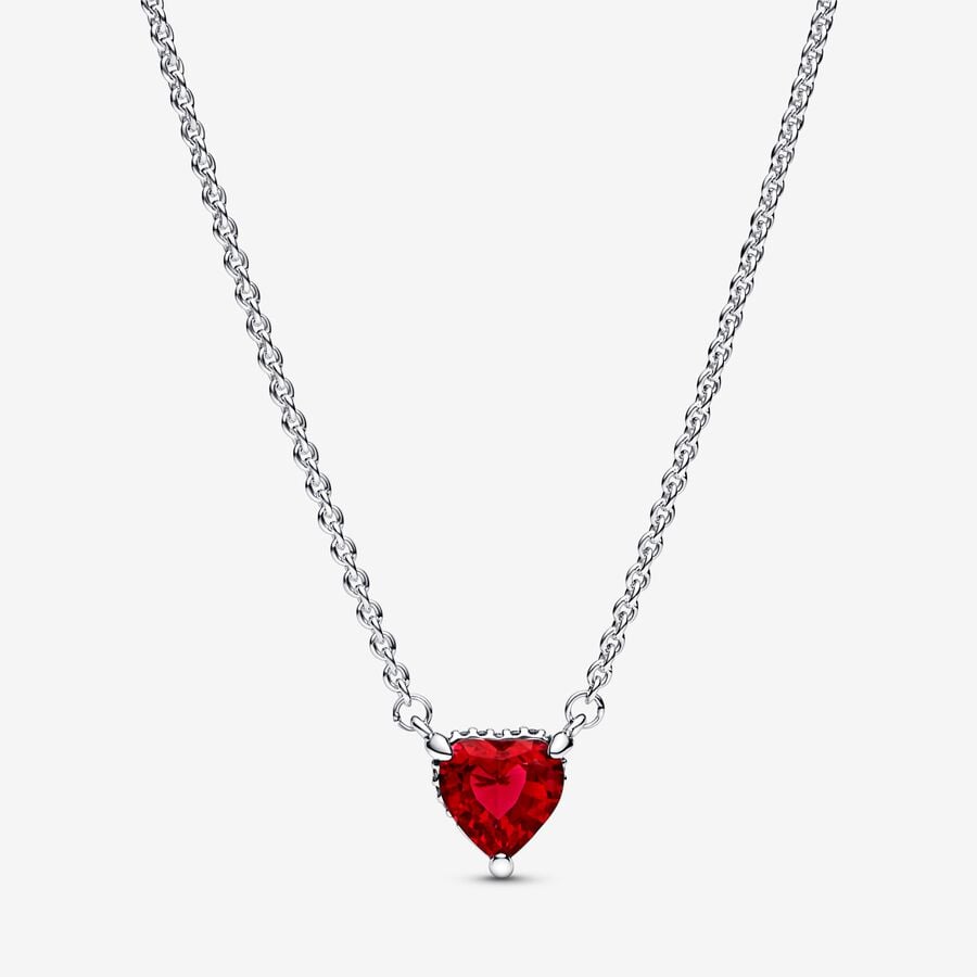 925 Sterling Silver Heart Jewelry Set – Necklace, Ring, Bracelet & Stud Earrings with Crystal Stones