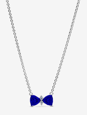925 Sterling Silver Bow Jewelry Set – Necklace, Ring & Stud Earrings with Color Crystal Stones
