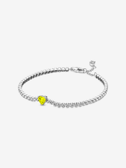 925 Sterling Silver Heart Jewelry Set – Necklace, Ring, Bracelet & Stud Earrings with Crystal Stones