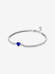 925 Sterling Silver Heart Jewelry Set – Necklace, Ring, Bracelet & Stud Earrings with Crystal Stones